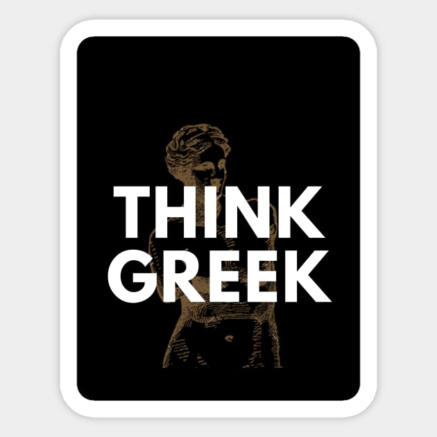 think greek Sticker by Sango Designs